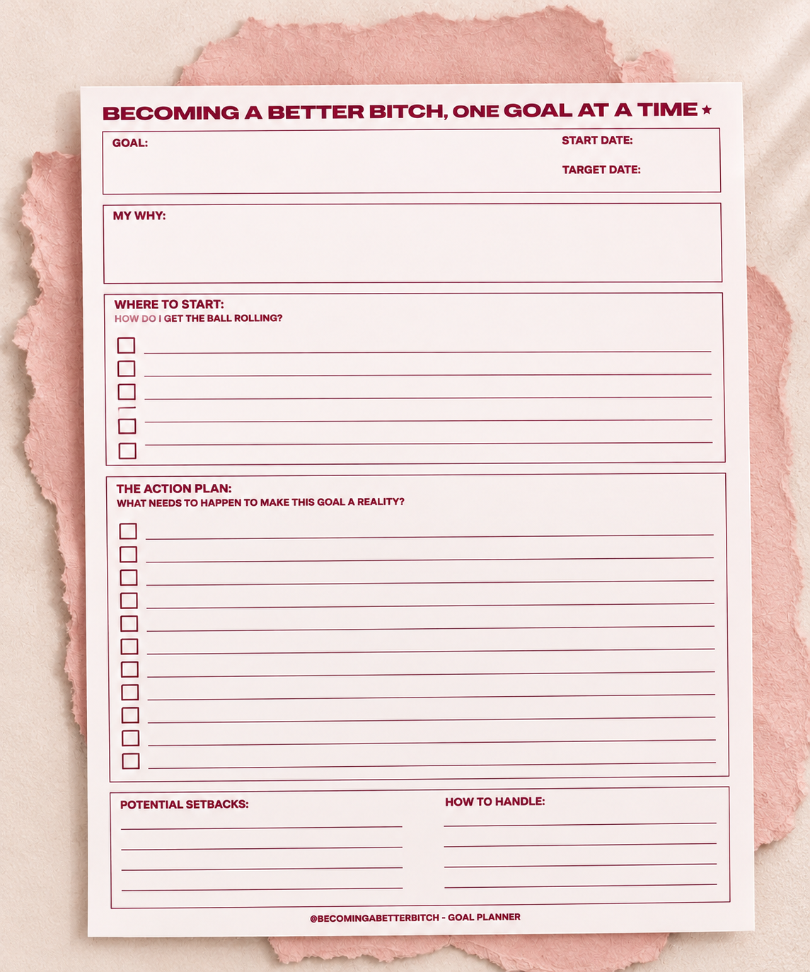 The Goal Planner | Printable + Digital PDF