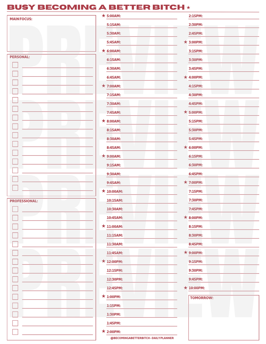 The Planning Package | 5 Printable + Digital PDFs