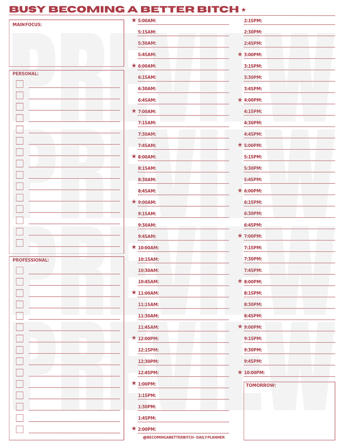 The Planning Package | 5 Printable + Digital PDFs
