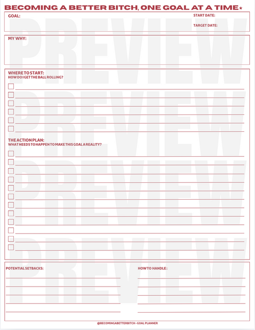 The Goal Planner | Printable + Digital PDF