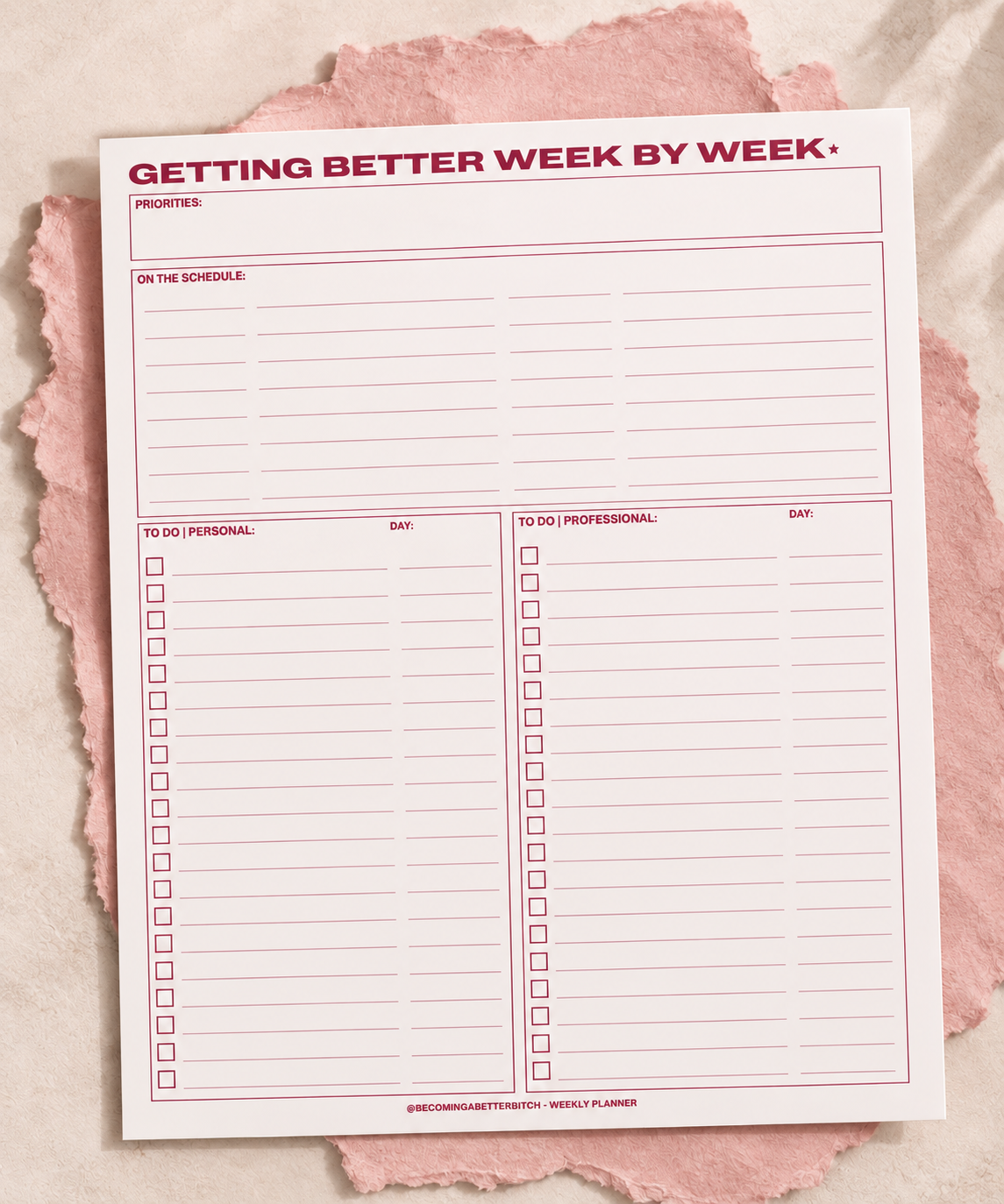 The Weekly Planner | Printable + Digital PDF