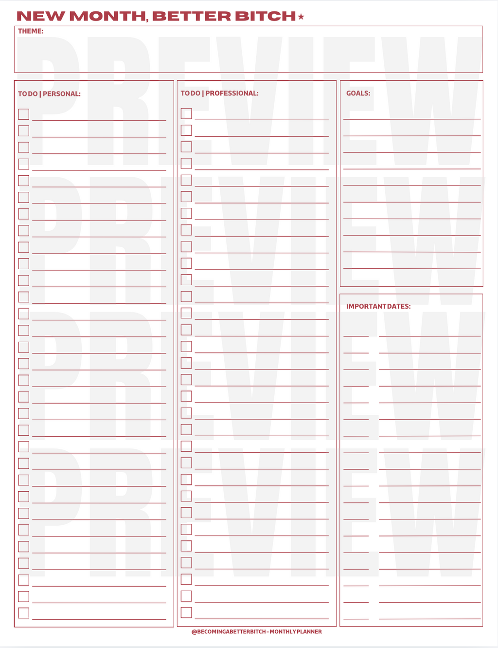 The Planning Package | 5 Printable + Digital PDFs