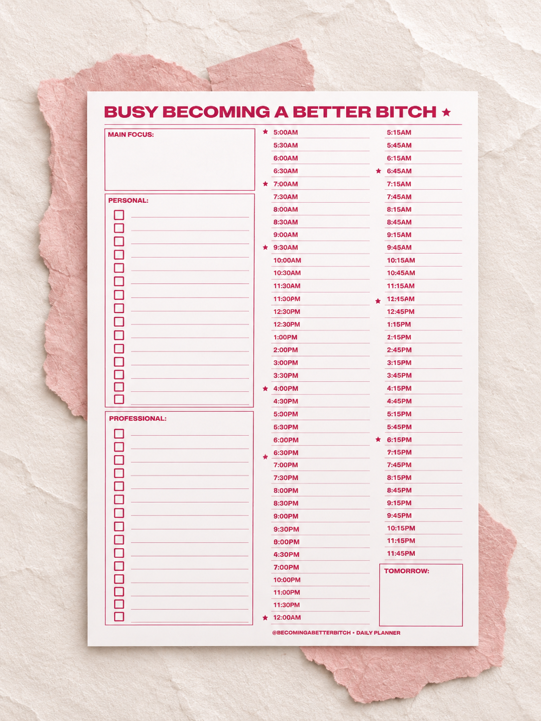 The Daily Planner | Printable + Digital PDF